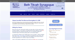 Desktop Screenshot of bethtikvahsynagogue.org