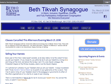 Tablet Screenshot of bethtikvahsynagogue.org